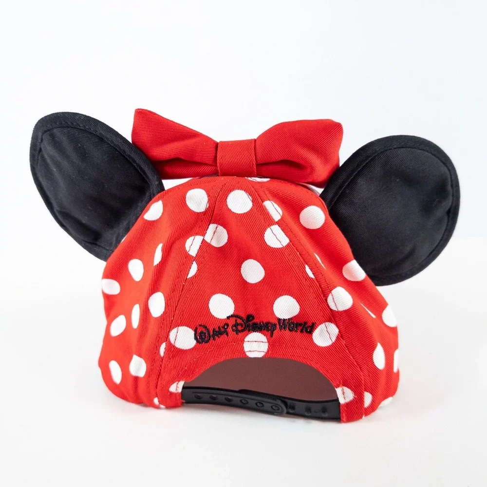 Disney Parks Walt Disney World Hat Youth Minnie Mouse Bow Ears Polka Dot